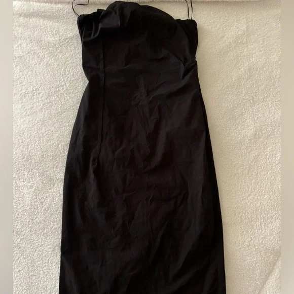 Zara Elegant Strapless Black Maxi Dress Size M - Picture 7 of 11